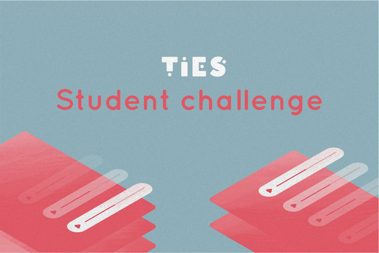 A graphic announcing the TIES student challenge.